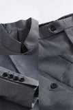 Black 2 Piece Single Breasted Men's Work Suits