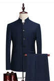 Black 2 Piece Single Breasted Men's Work Suits