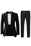 2 Piece Blue Shawl Lapel Slim Fit Men's Prom Suits with Beading