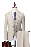 Dark Grey 2 Piece Notched Lapel Single Breasted Men's Suits