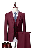Dark Grey 2 Piece Notched Lapel Single Breasted Men's Suits
