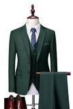 Dark Grey 2 Piece Notched Lapel Single Breasted Men's Suits