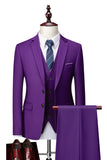 Dark Grey 2 Piece Notched Lapel Single Breasted Men's Suits