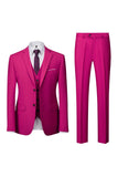 Dark Grey 2 Piece Notched Lapel Single Breasted Men's Suits