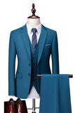 Dark Grey 2 Piece Notched Lapel Single Breasted Men's Suits
