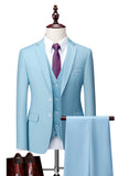 Dark Grey 2 Piece Notched Lapel Single Breasted Men's Suits