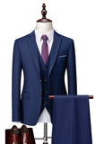 Dark Grey 2 Piece Notched Lapel Single Breasted Men's Suits
