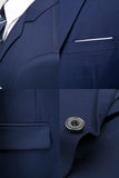 Dark Grey 2 Piece Notched Lapel Single Breasted Men's Suits