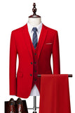 Dark Grey 2 Piece Notched Lapel Single Breasted Men's Suits