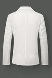 Black Notched Lapel Single Breasted Men's Jacket