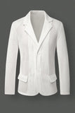 Black Notched Lapel Single Breasted Men's Jacket