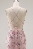 Sparkly Blush Bodycon Halter Sheer Corset Sequin Cocktail Dress