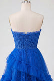 Pink Sweetheart A-Line Graduation Dress with Ruffles