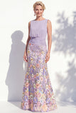 Champagne Mermaid Bateau Neck Long Mother Of the Bride Dress