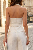 Ivory Halter 2 Piece Women's Work Suits