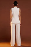 Ivory 2 Piece Shawl Lapel One Button Slim Fit Women Suits