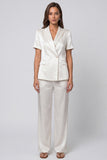 Ivory Peaked Lapel 2 Piece Women's Suits