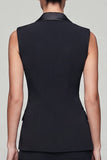 Black Bodycon Double Breasted Sheath 2 Piece Short Business Dress