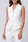 Ivory 2 Piece Lapel Single Breasted Slim Fit Women's Work Suits