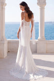 Ivory Cold Shoulder Mermaid Long Wedding Dress
