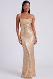 Square Neck Sequin Light Blue Mermaid Formal Dress