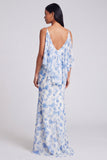 Mermaid Light Green Floral Maxi Dress