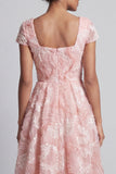 Blush A Line Beaded Square Neck Long Mother of the Bride Dress