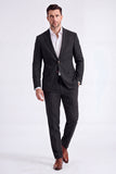 2 Piece Beige Single Breasted Notched Lapel Men's Work Suits