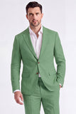 2 Piece Beige Single Breasted Notched Lapel Men's Work Suits