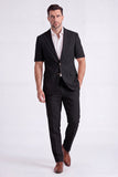 Beige 2 Piece Peak Lapel Single Breasted Men Suits