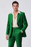Black Single Breasted Peak Lapel Long Sleeves Men's Suits