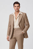 Black Single Breasted Peak Lapel Long Sleeves Men's Suits