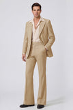 Black Single Breasted Peak Lapel Long Sleeves Men's Suits