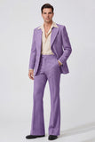 Black Single Breasted Peak Lapel Long Sleeves Men's Suits