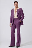 Black Single Breasted Peak Lapel Long Sleeves Men's Suits