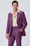 Black Single Breasted Peak Lapel Long Sleeves Men's Suits