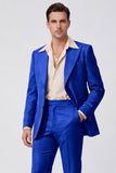 Black Single Breasted Peak Lapel Long Sleeves Men's Suits