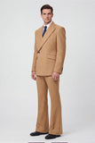 Black 2 Piece Peak Lapel One Button Men's Suits