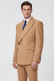 Black 2 Piece Peak Lapel One Button Men's Suits