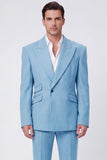 Black 2 Piece Peak Lapel One Button Men's Suits