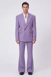 Black 2 Piece Peak Lapel One Button Men's Suits