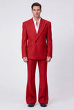 Black 2 Piece Peak Lapel One Button Men's Suits