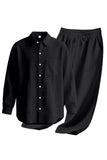 Light Blue 2 Piece Lapel Men's Set