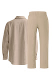 Light Blue 2 Piece Lapel Men's Set