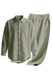 Light Blue 2 Piece Lapel Men's Set