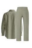 Light Blue 2 Piece Lapel Men's Set