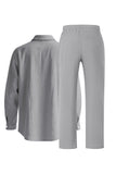 Light Blue 2 Piece Lapel Men's Set