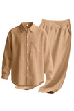 Light Blue 2 Piece Lapel Men's Set