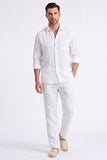 Light Blue 2 Piece Lapel Men's Set