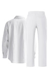 Light Blue 2 Piece Lapel Men's Set